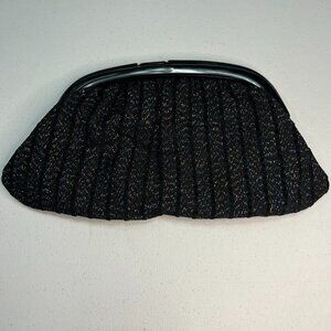 Byck's Black Multicolored Shiny Clutch Sparkle Italy Evening Formal Vintage